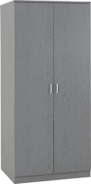 2 Door Wardrobe Grey