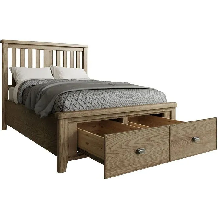 Mocardy Oak Double Bed