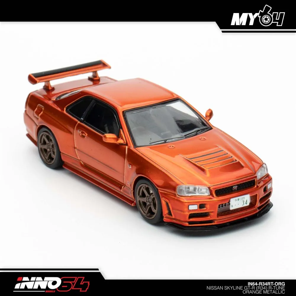 INNO64 | NISSAN SKYLINE GT-R R34 | ORANGE METALLIC