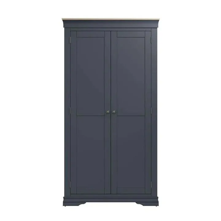 Braziar Grey And Oak 2 Door Wardrobe