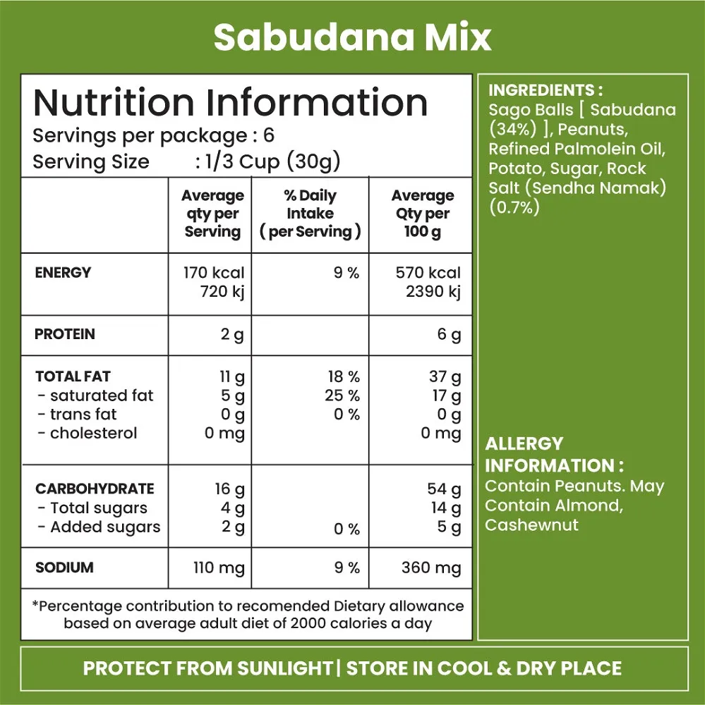 JABSON SABUDANA MIX 180 GM