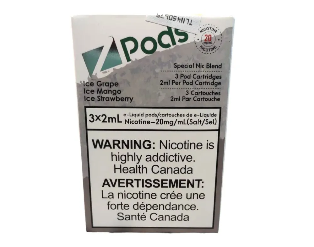 Z PODS ICE GRAPE MANGO STRAWBERRY