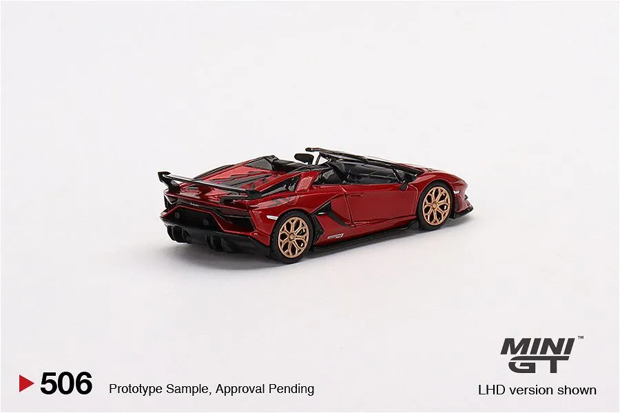 MINI GT | LAMBORGHINI AVENTADOR SVJ ROADSTER | ROSSO EFESTO