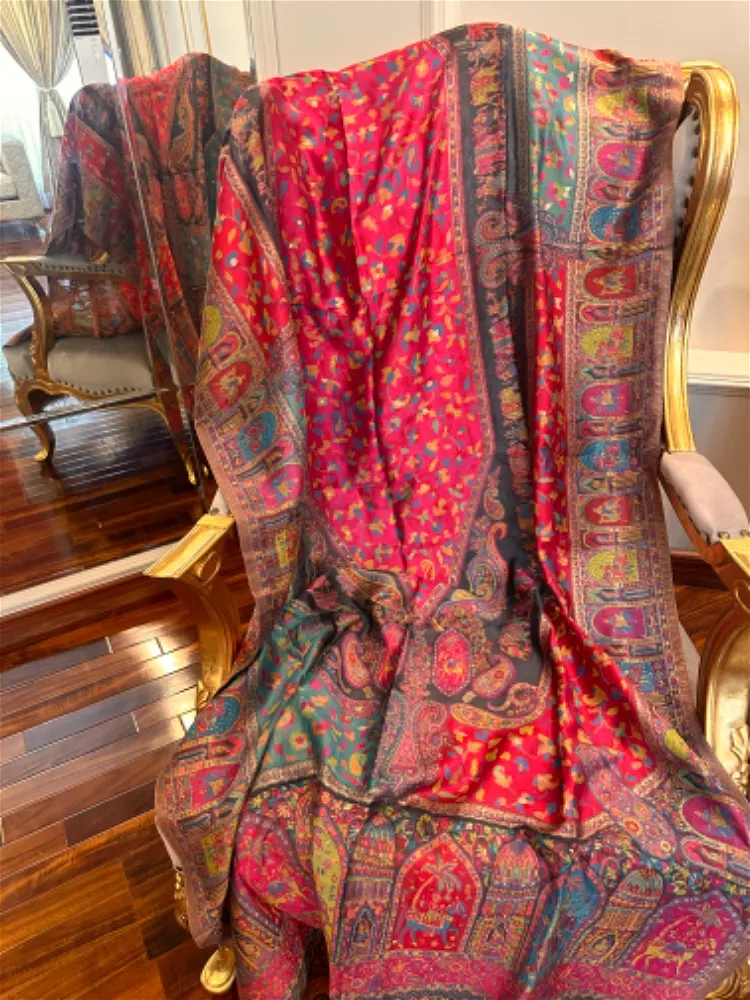 Kaani Silk Jama Dupatta Fuchsia