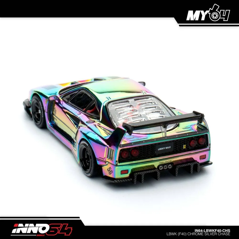 INNO64 | FERRARI F40 LBWK | CHROME SILVER | CHINA DIECAST EXPO 2024