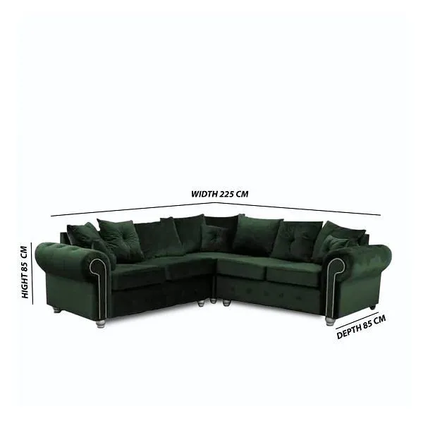 Atok Green Corner Sofa