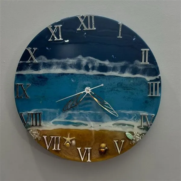 Sea Theme Resin Clock