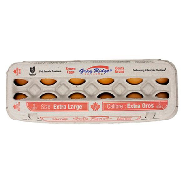 Gray Ridge XL Brown Eggs 12 Pack