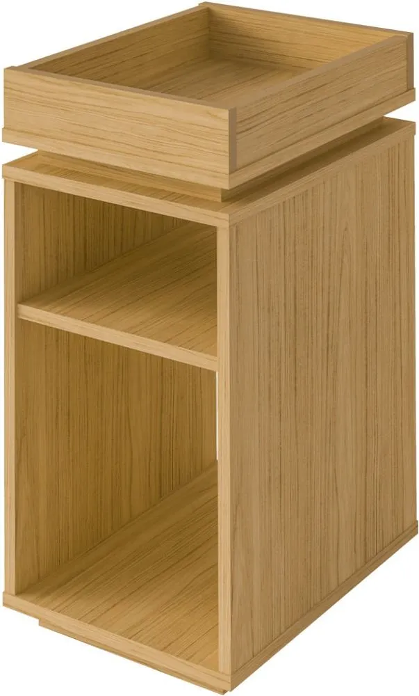 Storage Side Table Oak Effect