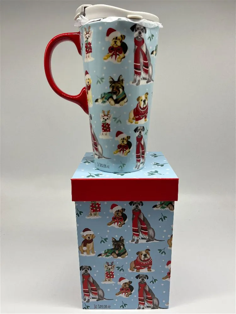 Festive Dog Boxed Mug