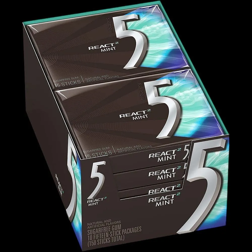 Wrigley React 5 Gum 15Pc