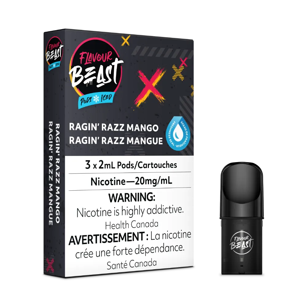 FLAVOUR BEAST POD RAGIN'' RAZZ MANGO