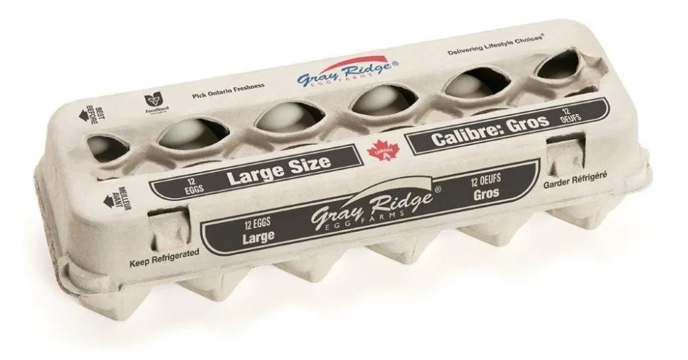 Gray Ridge Eggs Large WHITE 12 Pack