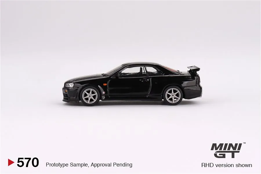 MINIGT | NISSAN SKYLINE GT-R R34 V-SPEC | BLACK PEARL