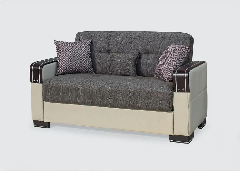 Raqi Brown 2-Seater Sofa Bed