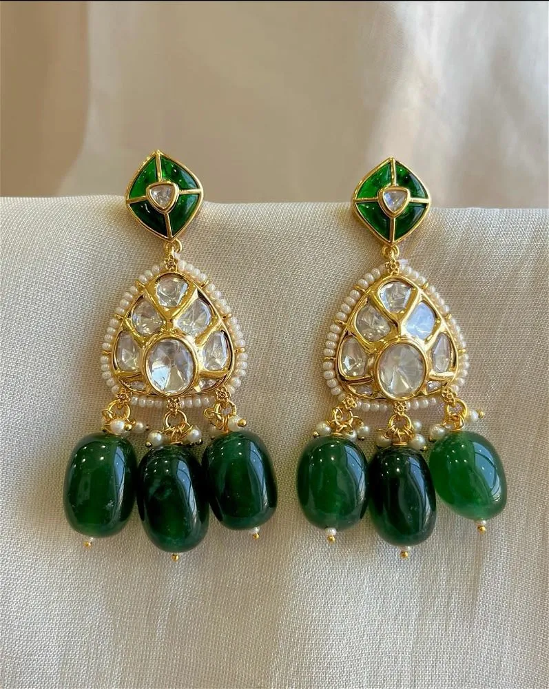 Ayenoor Earrings Emerald Green