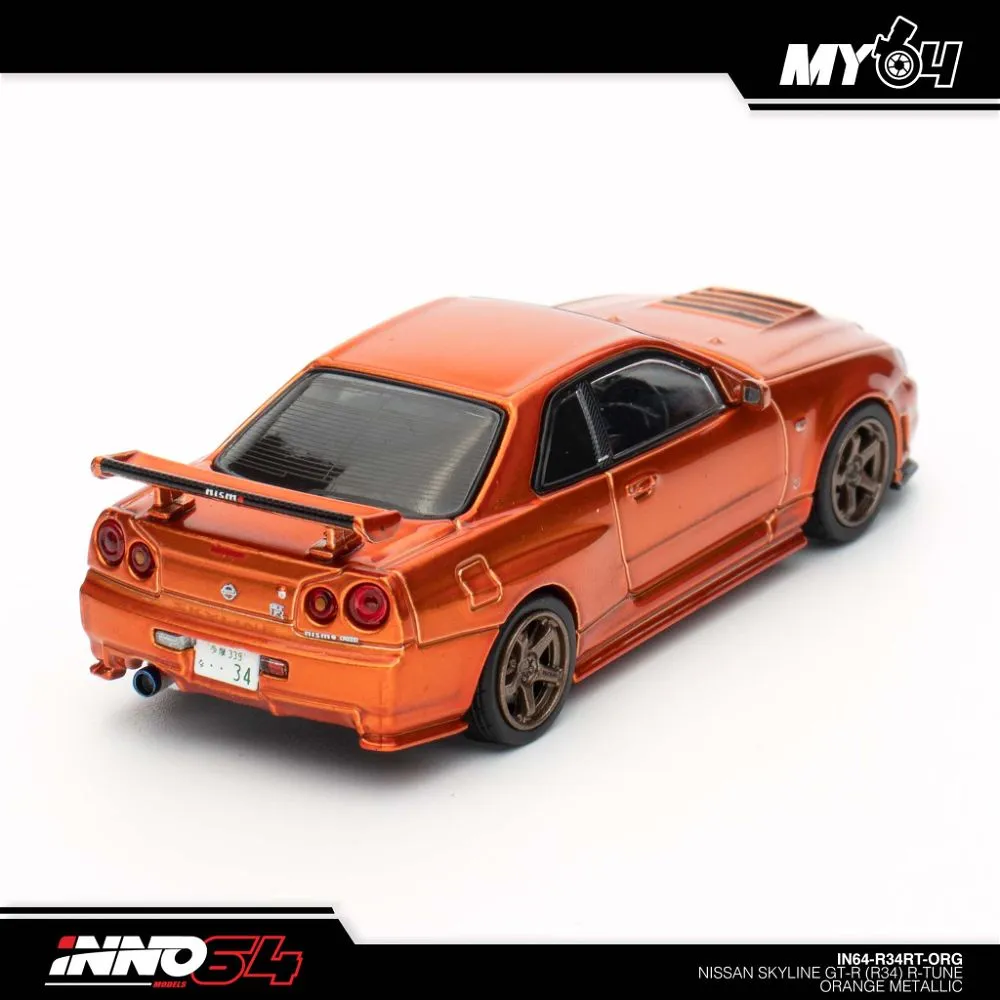 INNO64 | NISSAN SKYLINE GT-R R34 | ORANGE METALLIC