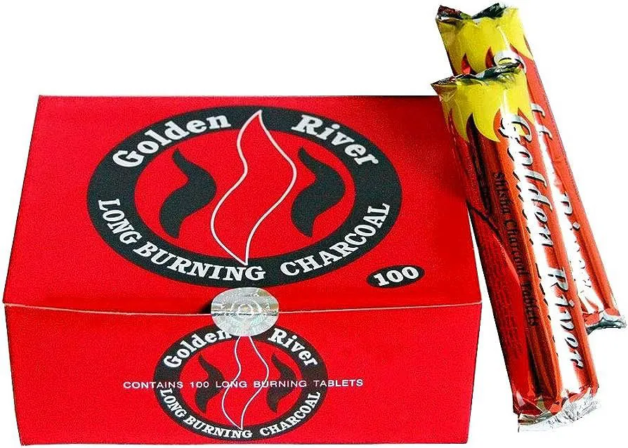 GOLDEN RIVER LONG BURNING CHARCOAL-33MM OF 100N PIECE