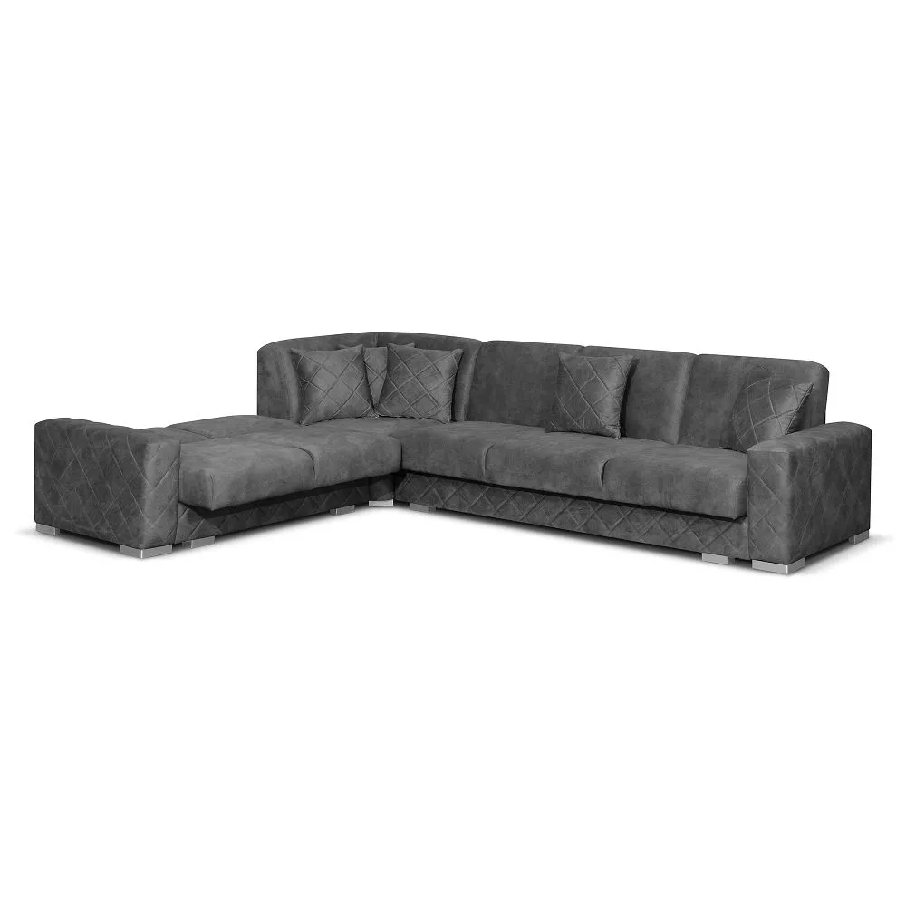 Norman Grey Corner Sofa Bed