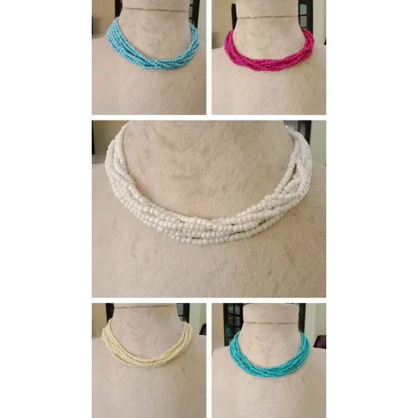 Crystal Beads Neckline