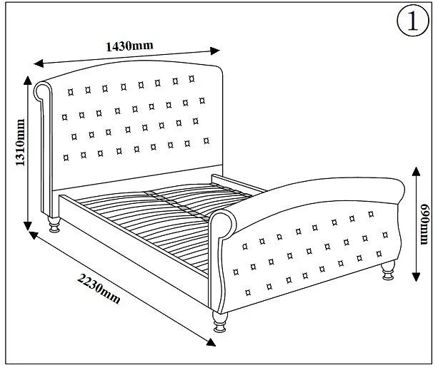 Rochelles Sleigh Bed