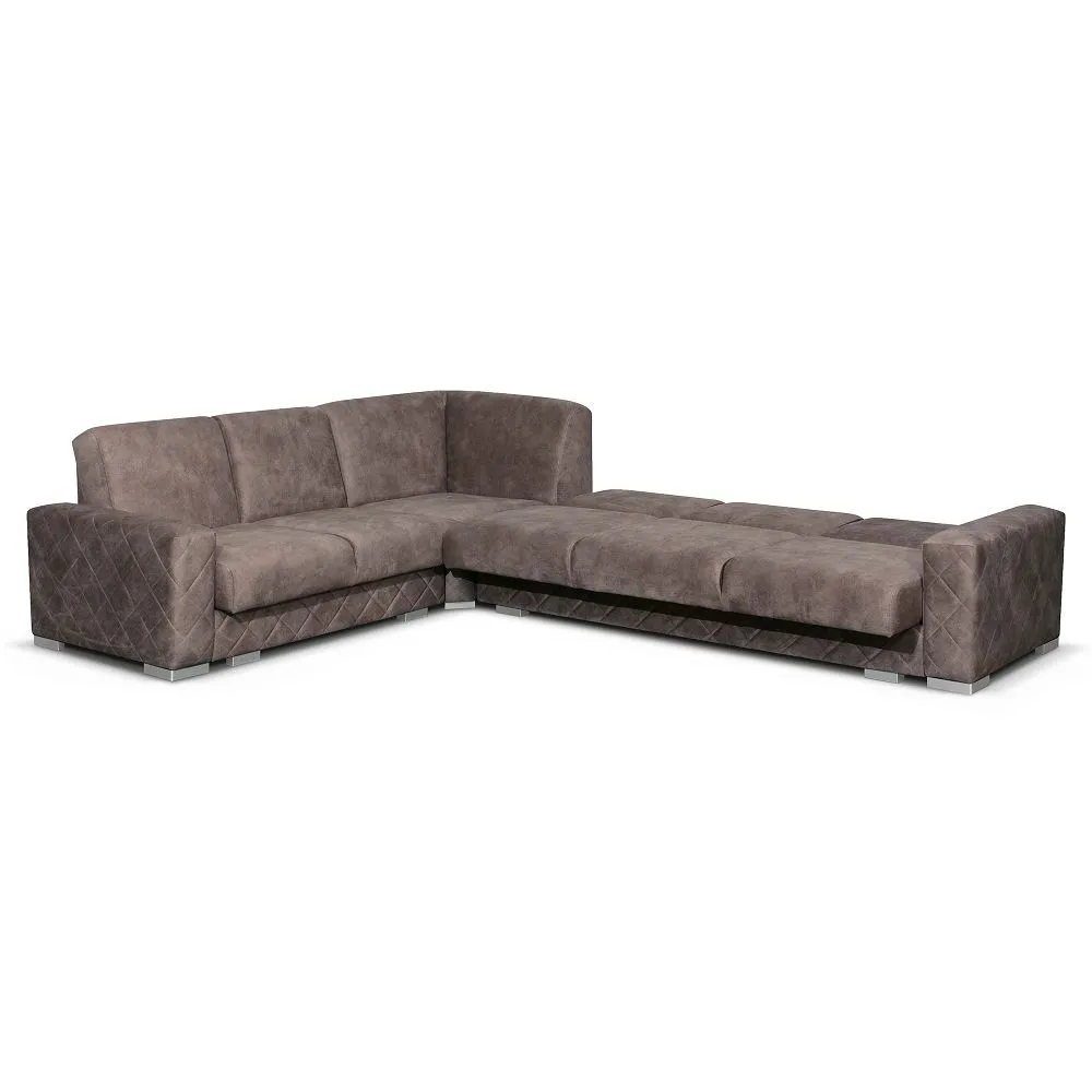 Norman Brown Corner Sofa Bed