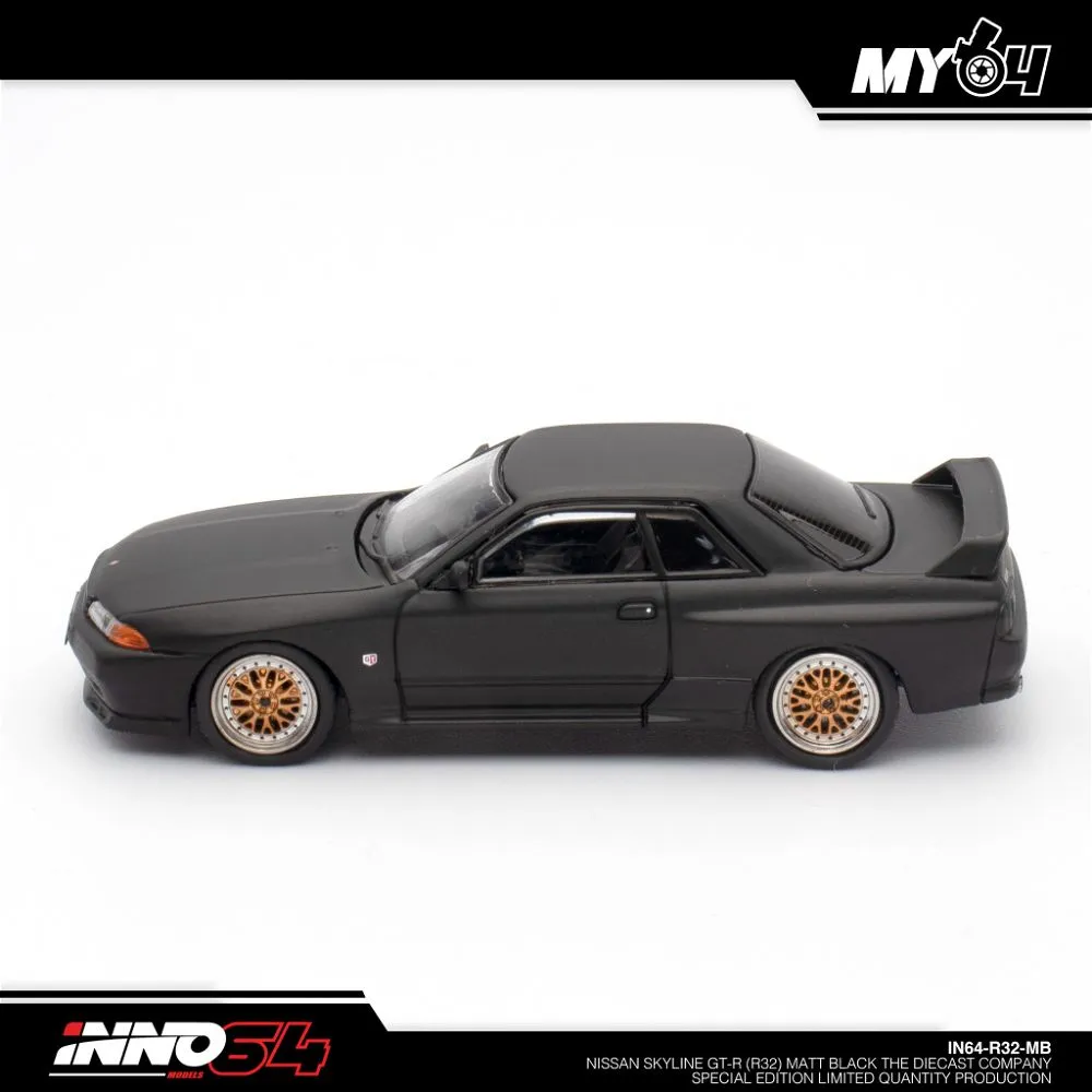 INNO64 | NISSAN SKYLINE GT-R R32 | MATT BLACK | THE DIECAST COMPANY SPECIAL EDITION