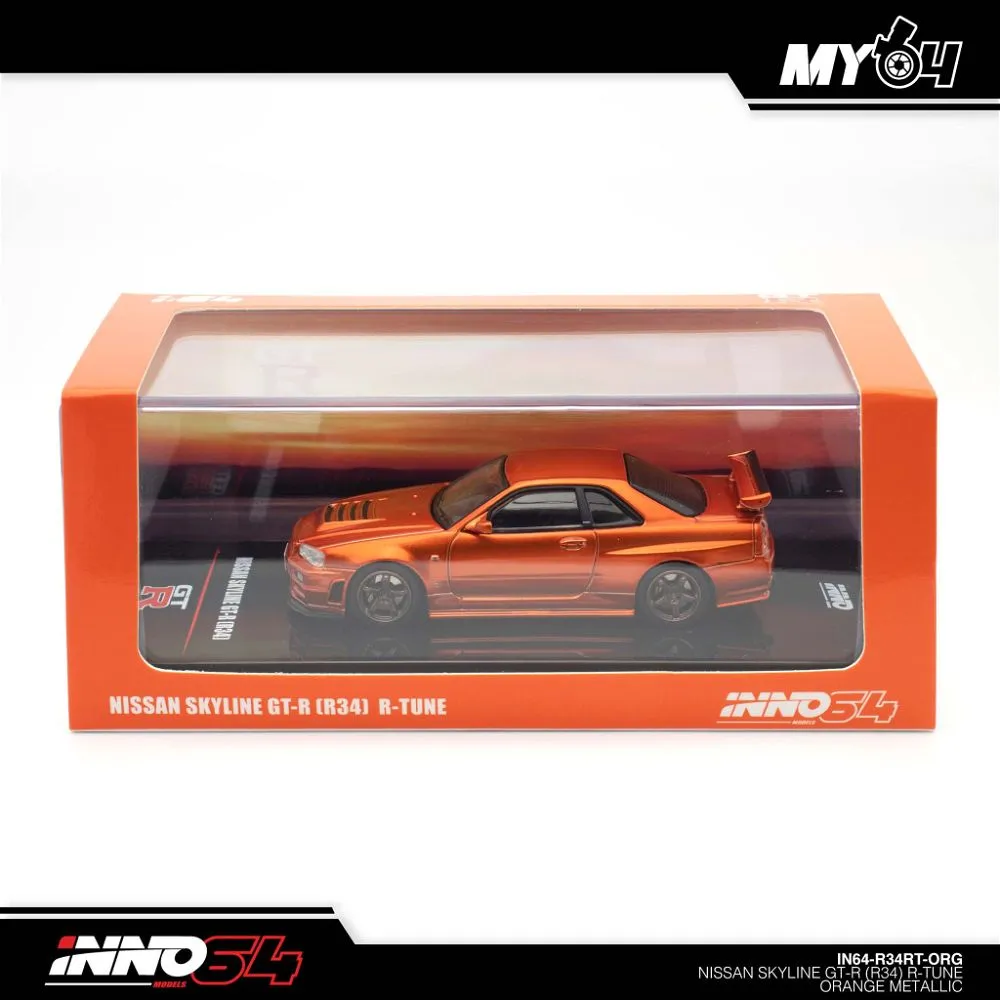 INNO64 | NISSAN SKYLINE GT-R R34 | ORANGE METALLIC