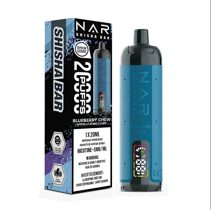 NAR SHISHA BAR 20000 BLUEBERRY CHEW