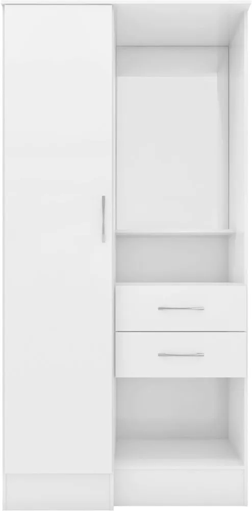 Scon 1 Door Wardrobe White Gloss