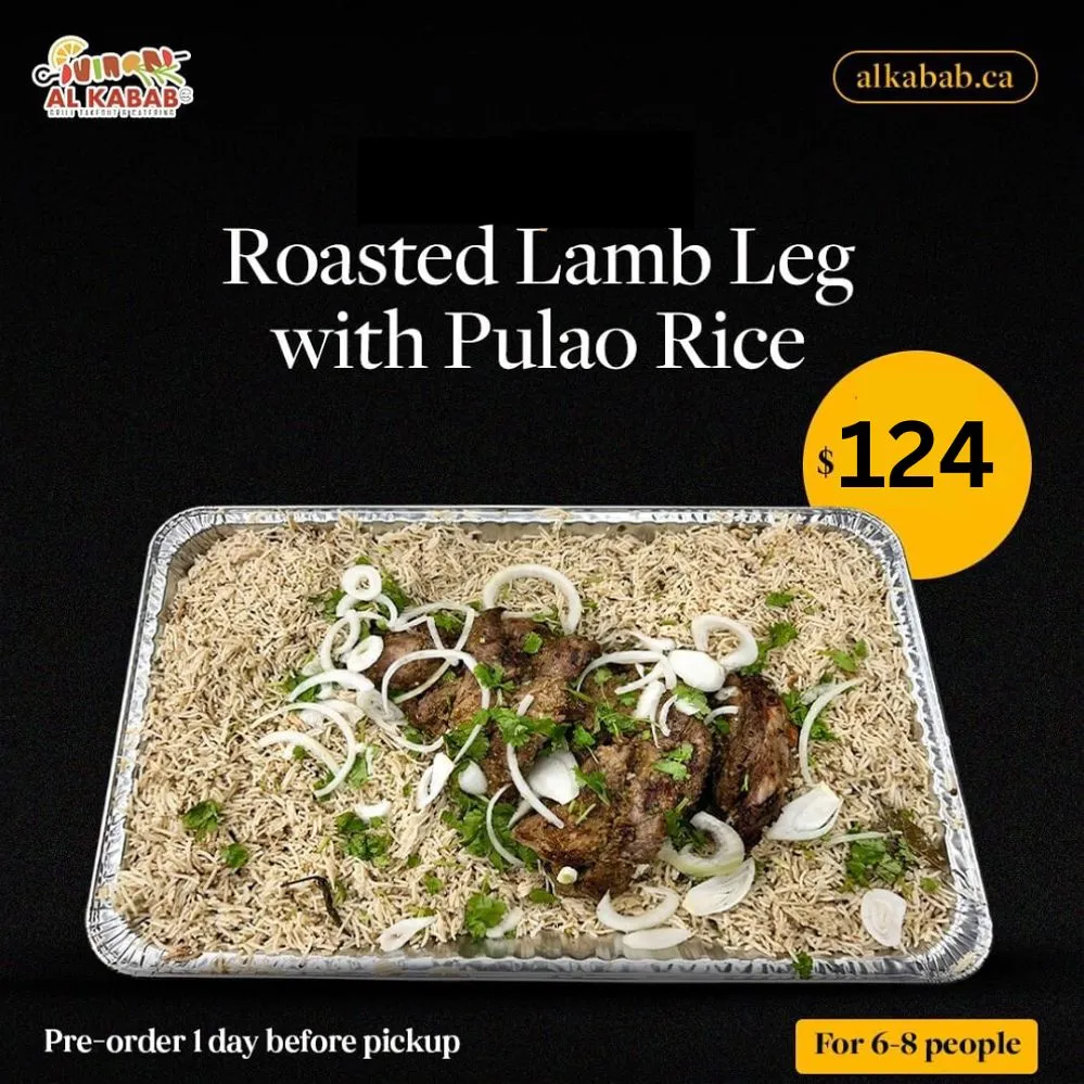 Roasted Lamb leg with Pulao RIce