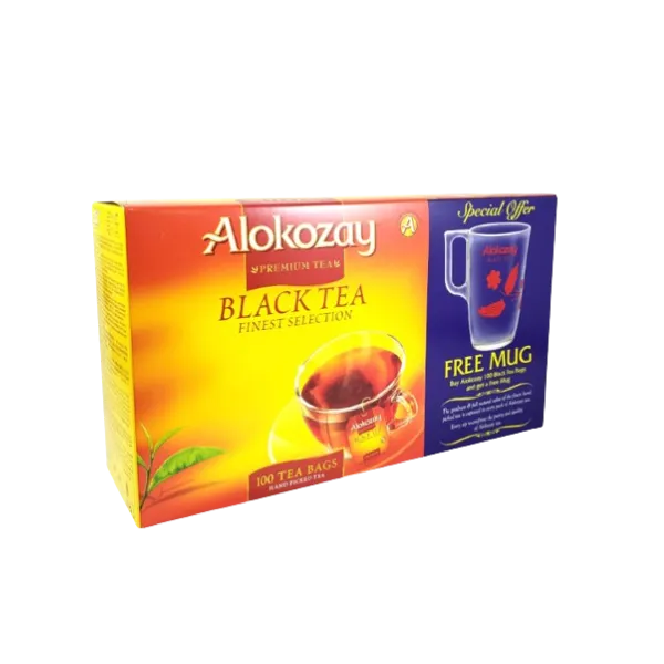 Alokozay Black Tea 100 Tea Bag Plus Free Mug 350g