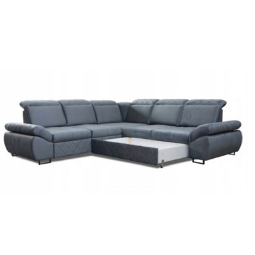 Selly Blue Corner Sofa Large | Furniture Bazar
