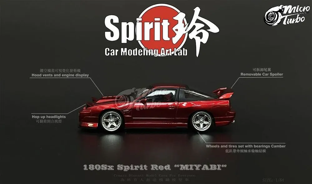 MICROTURBO |  NISSAN 180SX | SPIRIT RED MIYABI