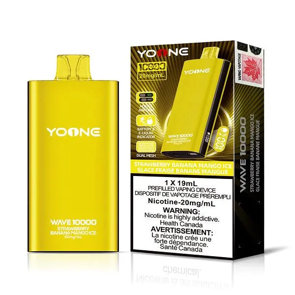 YOONE WAVE 10000 STRAWBERRY BANANA MANGO ICE