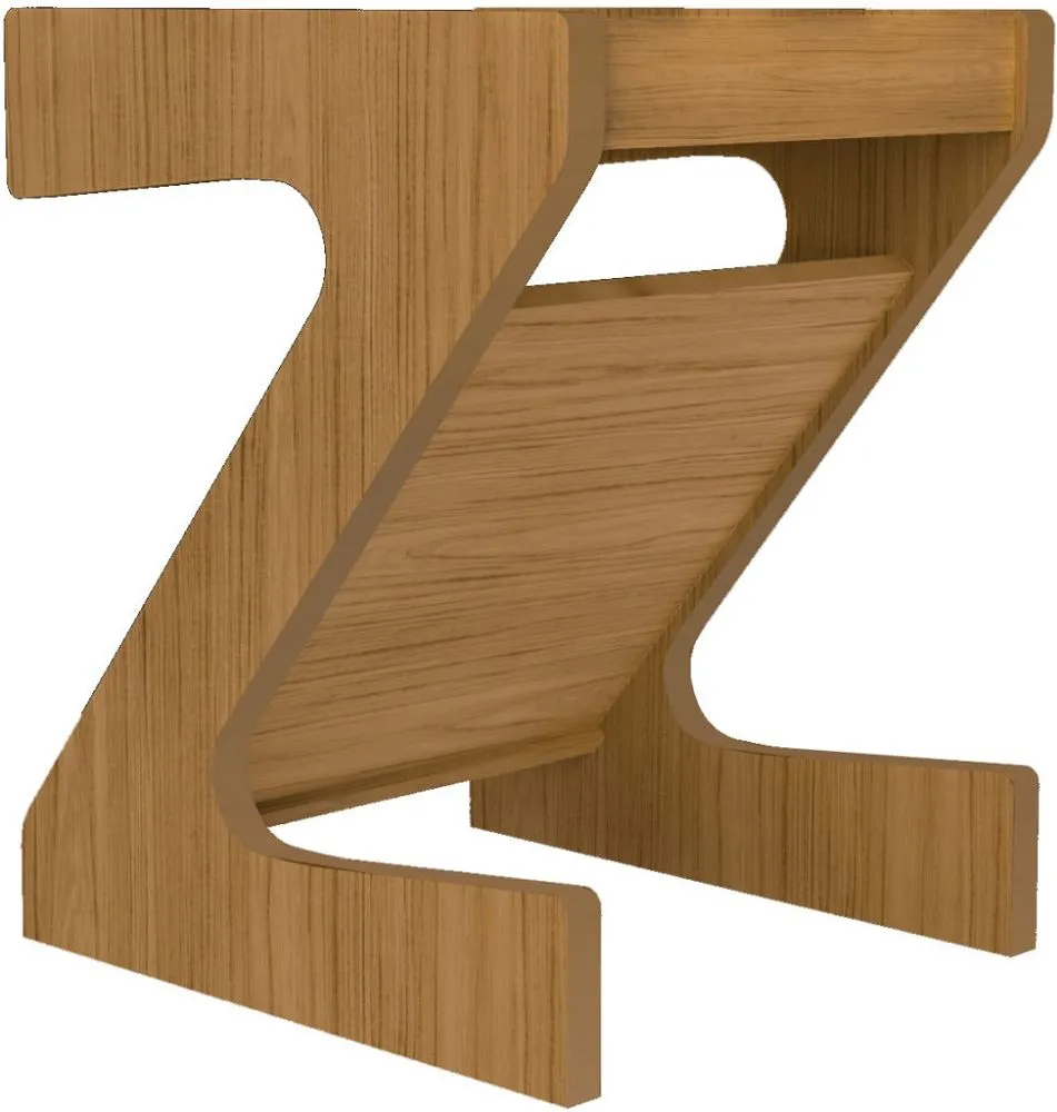 Z Side Table Oak Effect