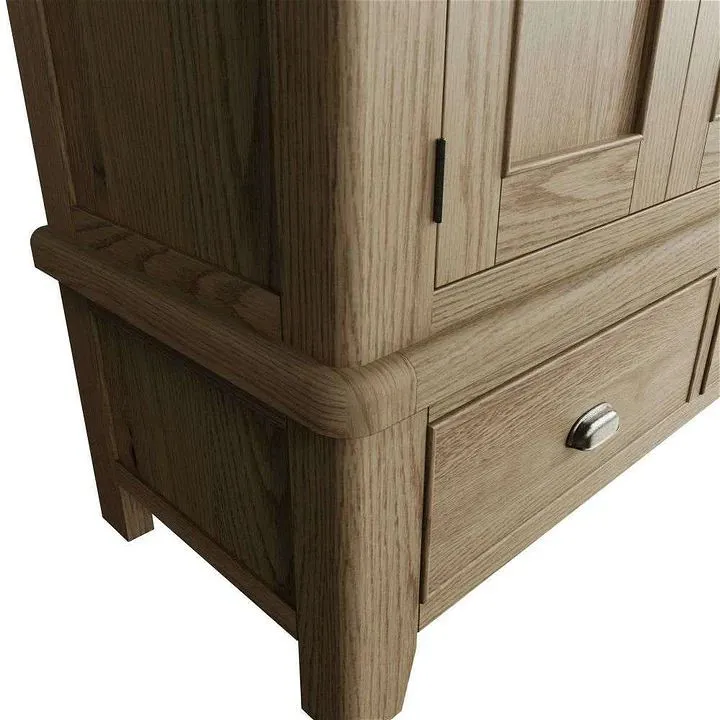 Lesley Oak 3 Door Wardrobe