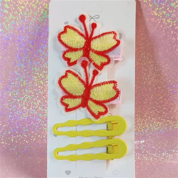 1 Butterfly And 2 Metallic Tic Tacs Color Yellow