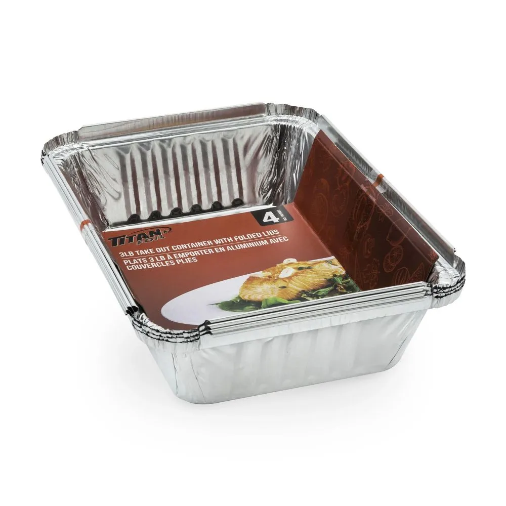 Titan 3Lb Takeout Containers 4Pk