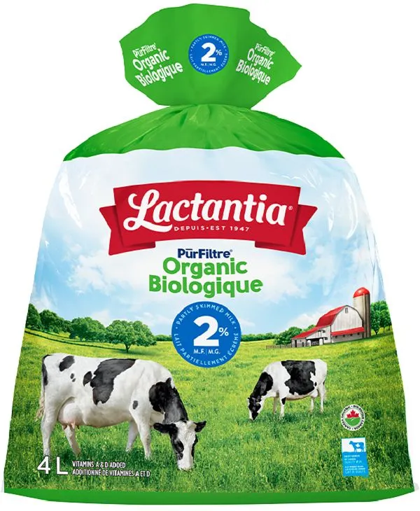 Lactantia Pure Filter Organic 2% Milk 4Ltr