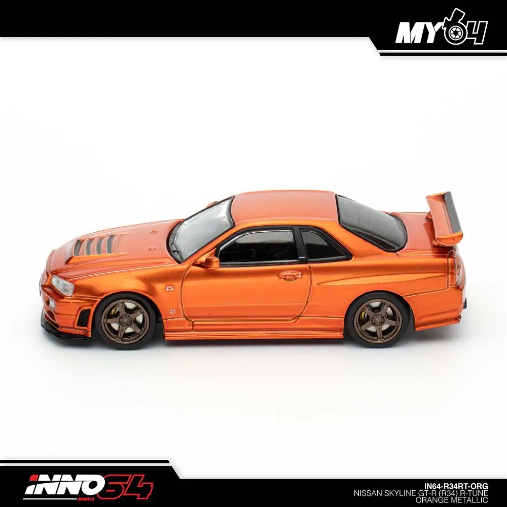 INNO64 | NISSAN SKYLINE GT-R R34 | ORANGE METALLIC