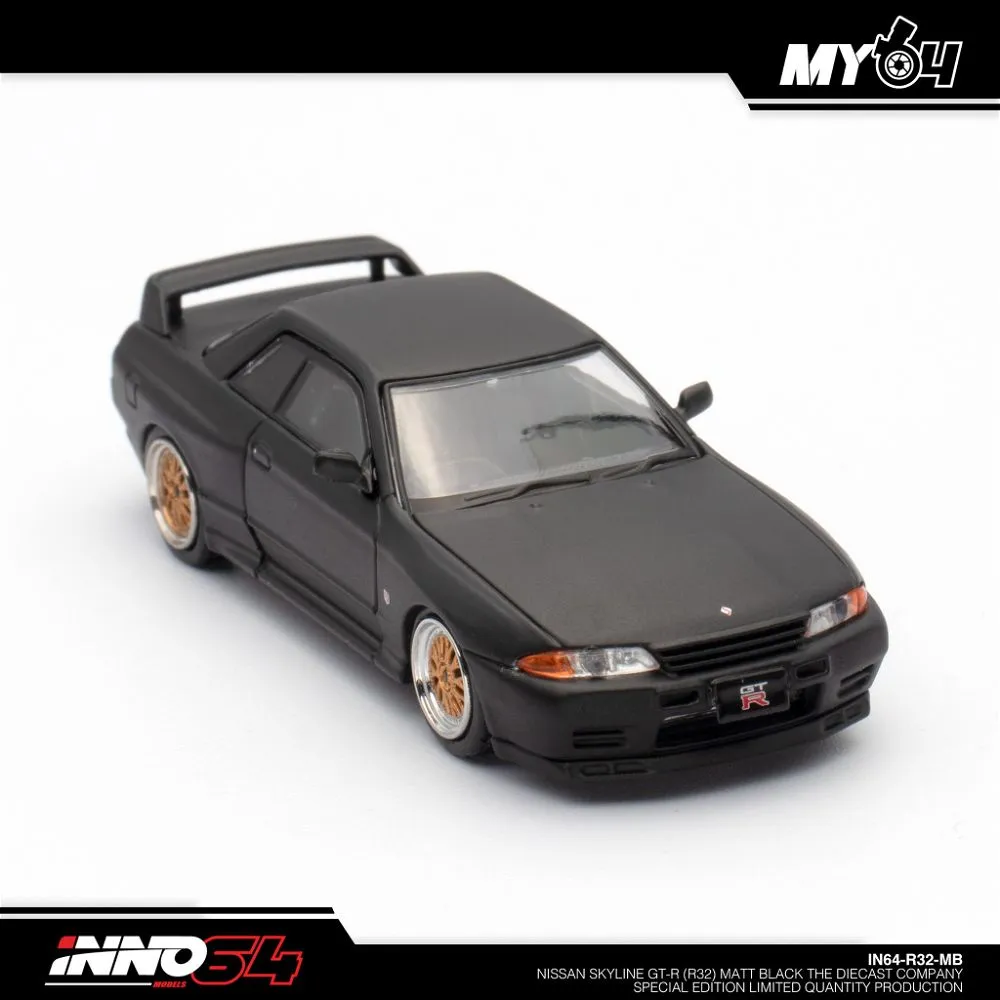 INNO64 | NISSAN SKYLINE GT-R R32 | MATT BLACK | THE DIECAST COMPANY SPECIAL EDITION