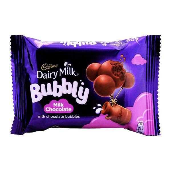 Cadbury Dairy Milk Bubbly Milk Chocolate 40 Gm