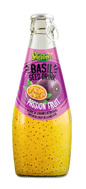 SHERBON BASIL SEED DRINK  PASSION FRUIT  290ML