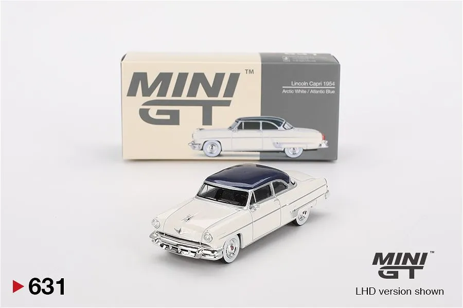 MINI GT | LINCOLN CAPRI 1954 | ARCTIC WHITE/ATLANTIC BLUE