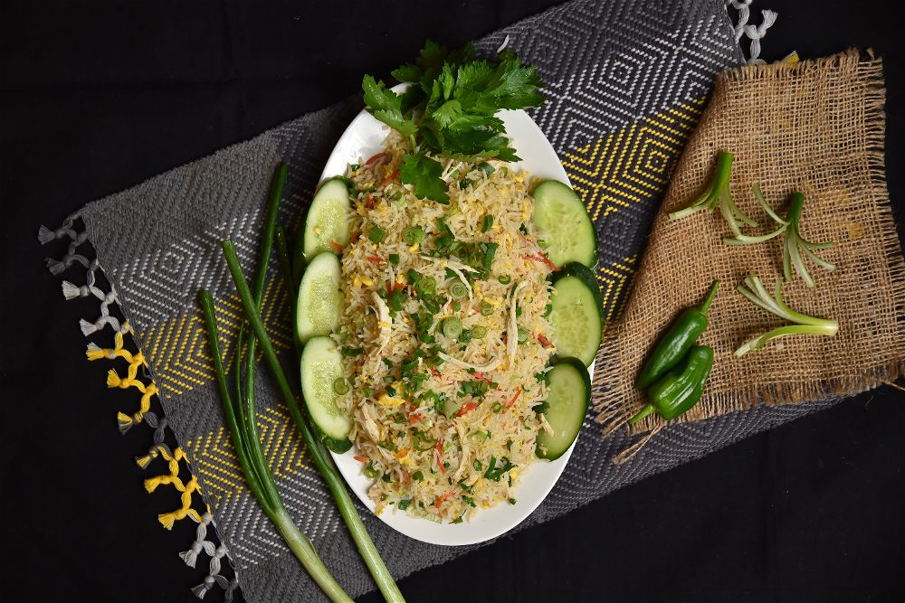 Chicken Fried Rice With Garlic Butter