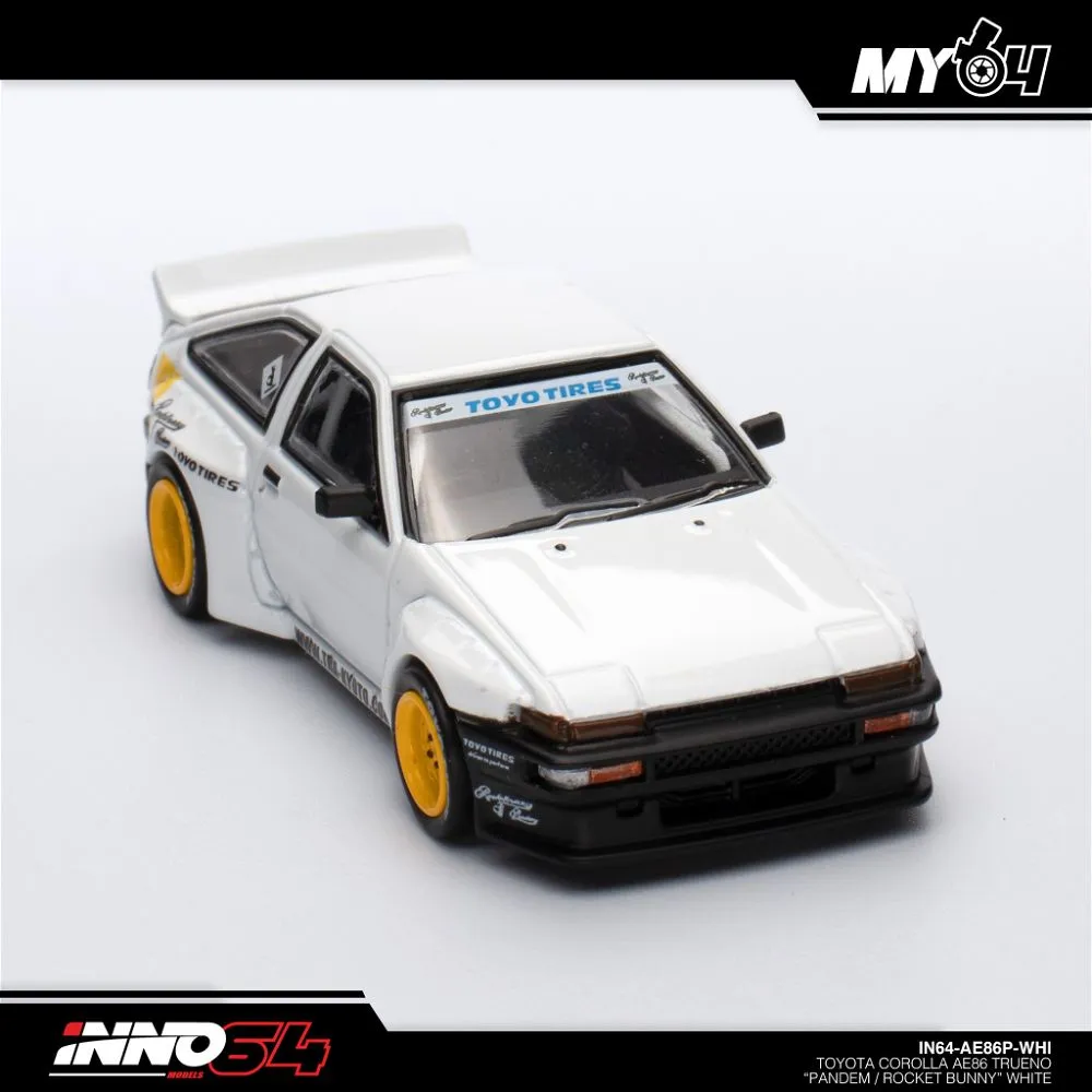 INNO64 | TOYOTA AE86 TRUENO | PANDEM ROCKET BUNNY WHITE