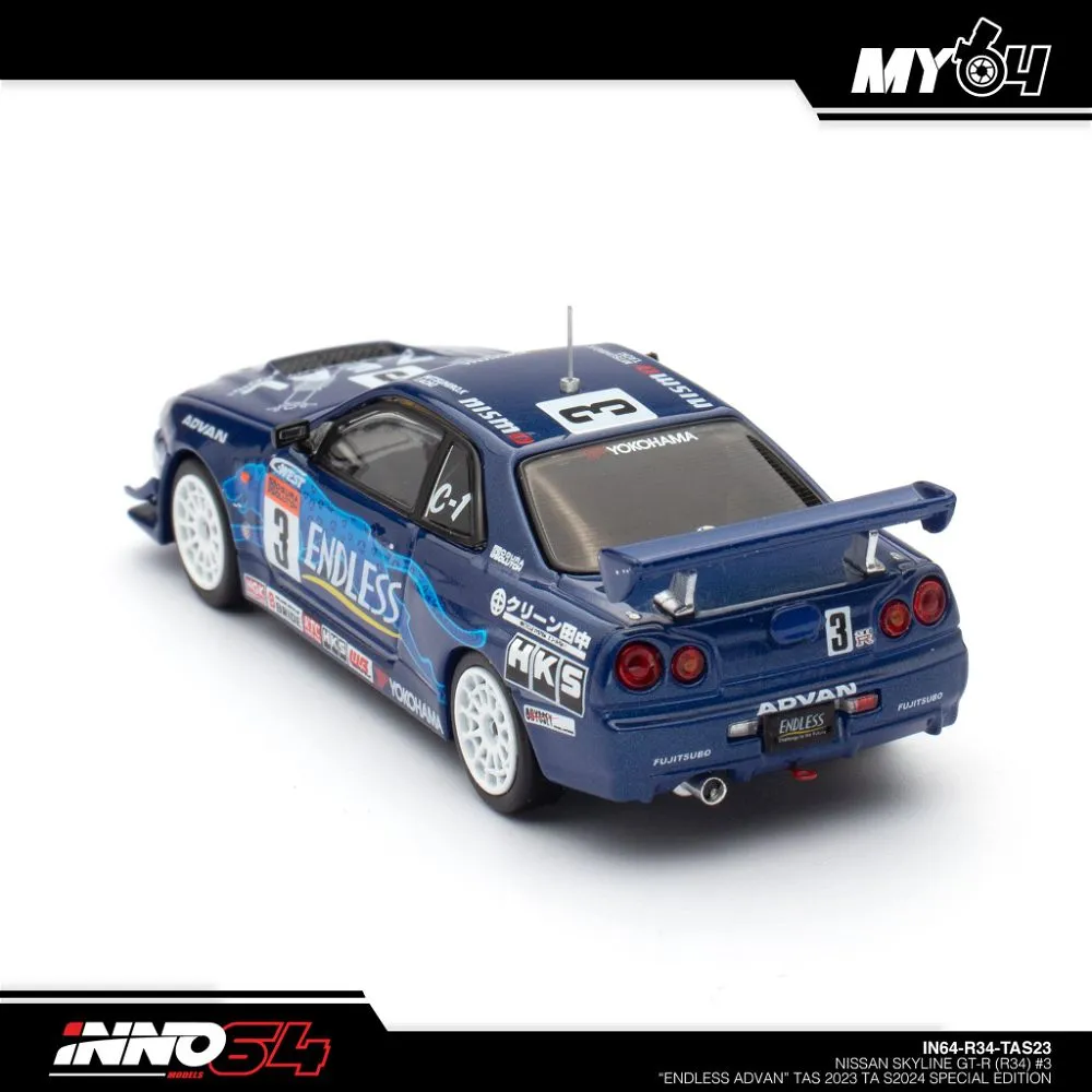 INNO64 | NISSAN SKYLINE GT-R R34 | #3 ENDLESS ADVAN TAS 2023 TA S2024 SPECIAL EDITION