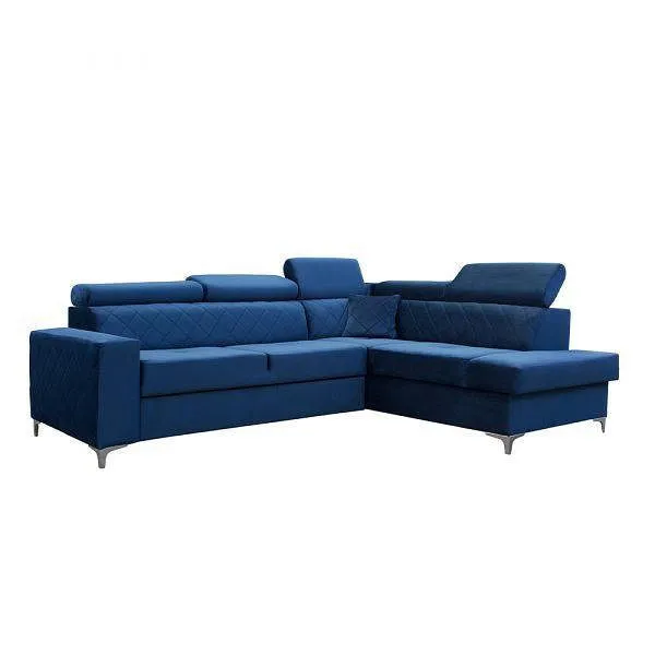 Garza Blue Corner Sofa Bed