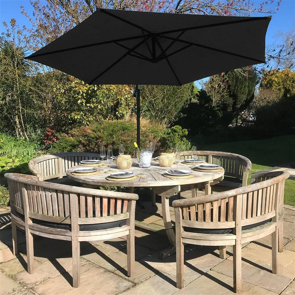 Black Cantilever Parasol